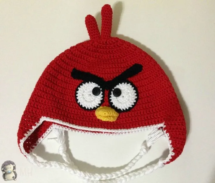 MADRES HIPERACTIVAS: Gorro a Crochet Angry Bird Rojo, patrón ...
