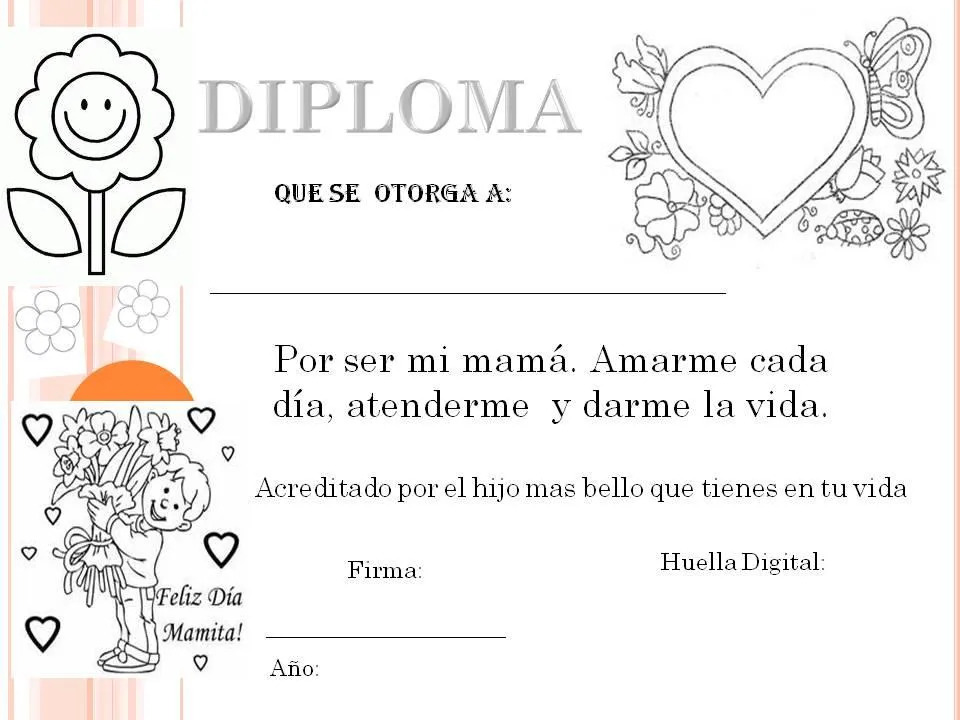 Maestra Asunción: HERMOSAS TARJETITAS Y DIPLOMAS PARA COLOREAR ...