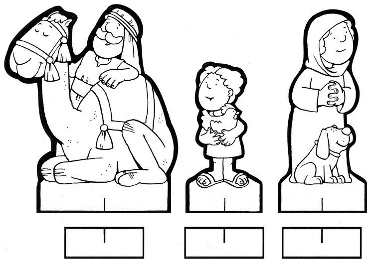Figuritas recortables del Belen para colorear | Manualidades ... Figuritas recortables del Belen para colorear | Manualidades ...