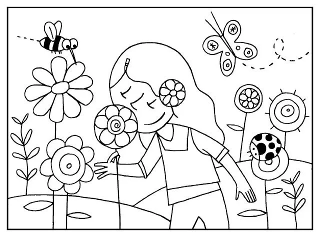 Maestra de Infantil: Dibujos para colorear de la primavera