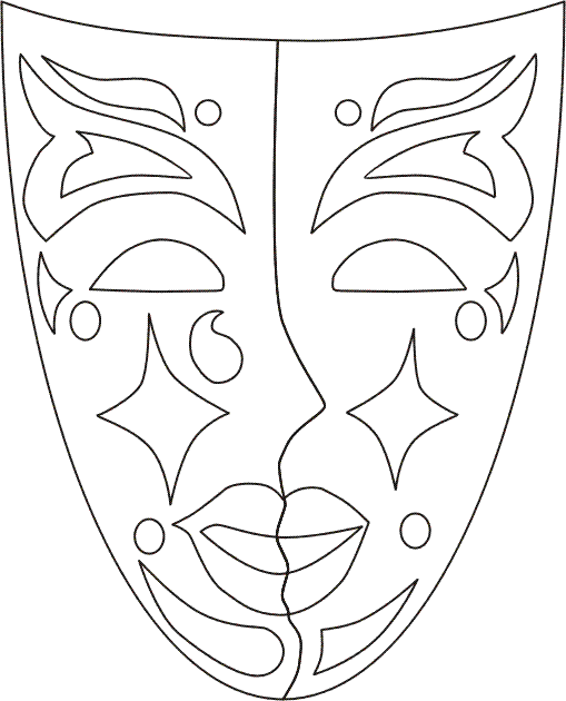 Maestra de Infantil: Máscaras venecianas y arlequines para colorear.