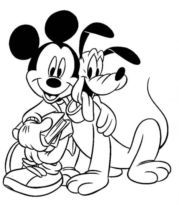 Dibujos animados para colorear: Mickey Mouse para colorear