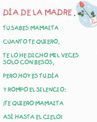 Maestra de Infantil: Poemas para el día de la madre