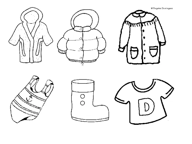 Maestra de Infantil: Prendas de vestir y complementos. Dibujos ...