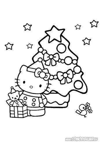 Maestra Magda Yanet: Dibujos para colorear de Navidad de Hello Kitty.