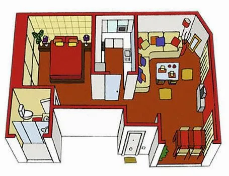 Maestra de Primaria: Planos de viviendas. Dependencias de la casa.