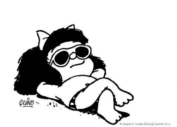Dibujos MAFALDA - Mafalda a la playa