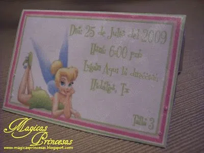 Magicas Princesas: Invitacion de Campanita - Tinker Bell