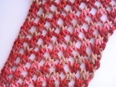 Malla Calada en dos agujas - YouTube | trico e croche | Pinterest