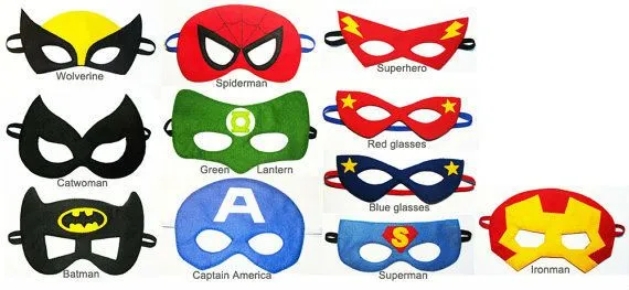 Fieltro superhéroe máscara-Máscaras de fiesta-Identificación del ...