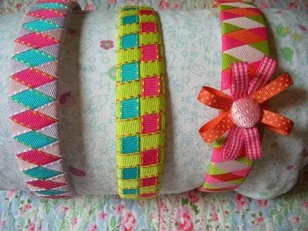 Mamá de una niña pequeña!!!!: Vinchas tejidas con cintas - ideales ...