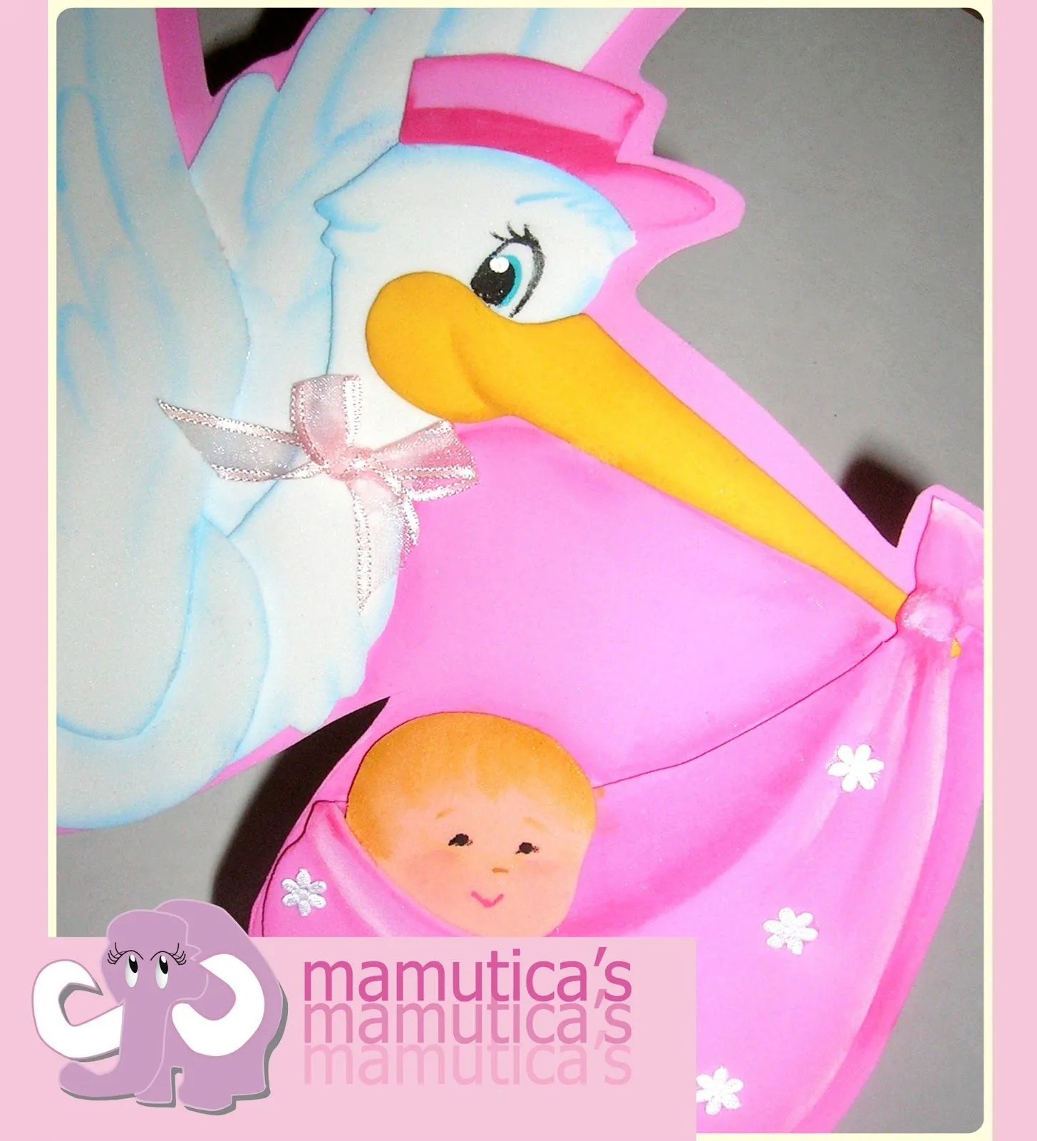 Souvenir para baby shower de cigueñas - Imagui