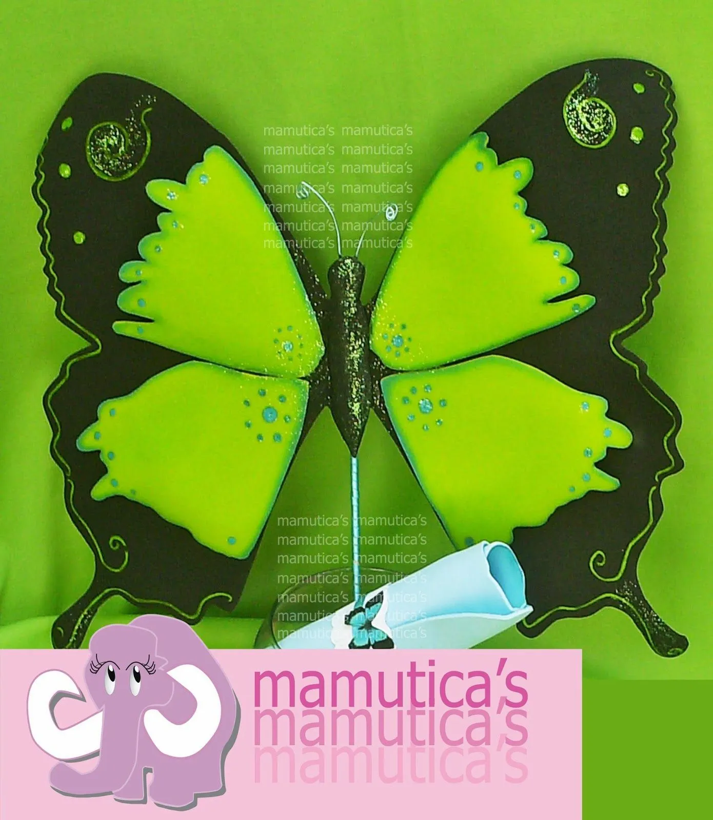 Mamutica's: Mariposas azules y verdes !