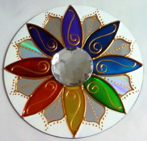 Mandala de CD - Artesanato na Rede
