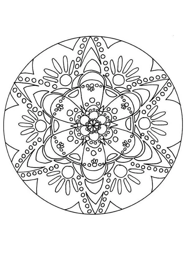 Mandala Flor virtual - MANDALAS DE FLORES para colorear