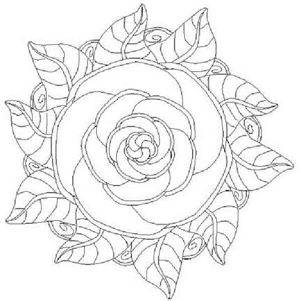 Mandala de rosas para colorear - Imagui
