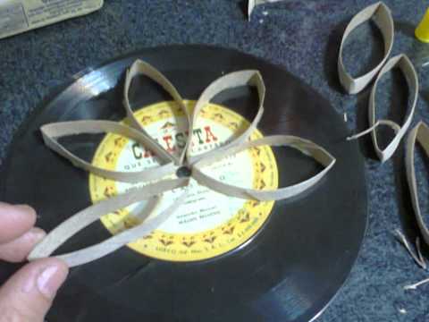 Como hacer Mandalas con discos de vinilo - YouTube