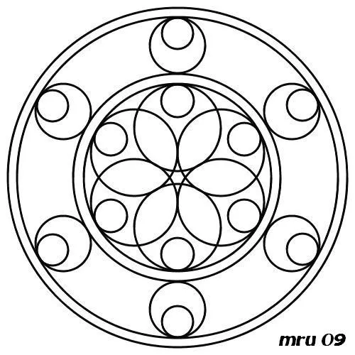 Mandalas - MRU - : MANDALA PARA PINTAR Y COLOREAR (fácil y difícil)