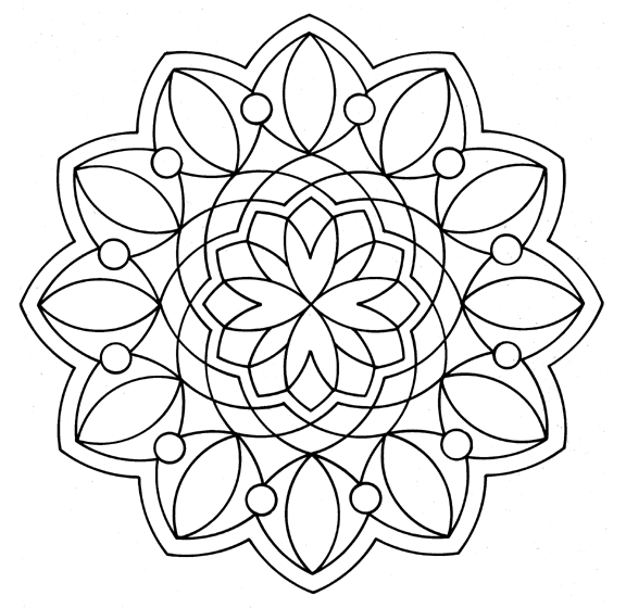 Mandalas Para Pintar: Mandala para colorear con ejemplo