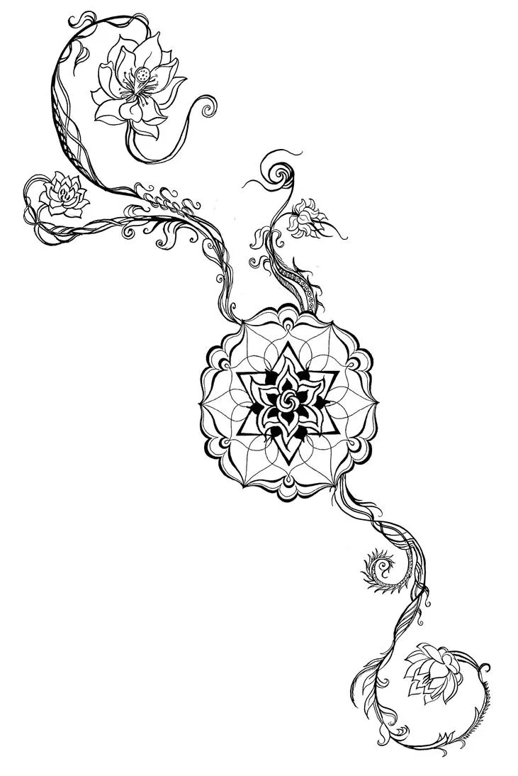 Mandalas para pintar con flor de loto - Imagui