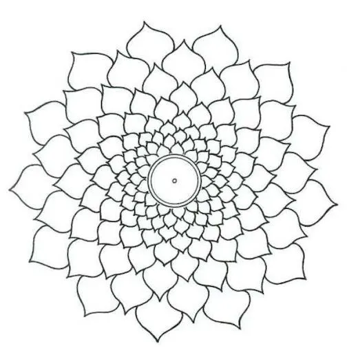 Mandalas para pintar con flor de loto - Imagui