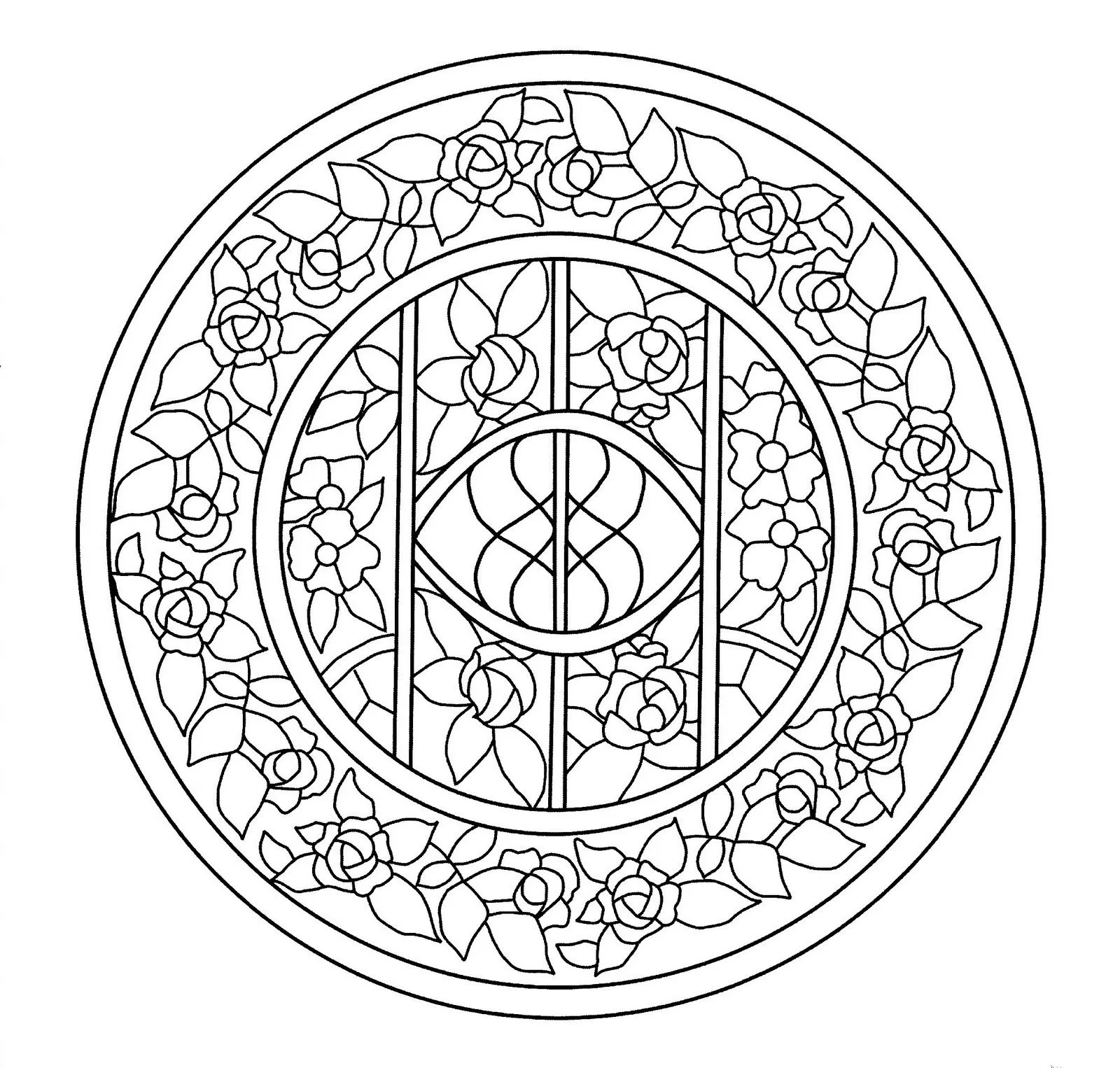 Mandalas Para Pintar: Vidriera de la Casa Navàs