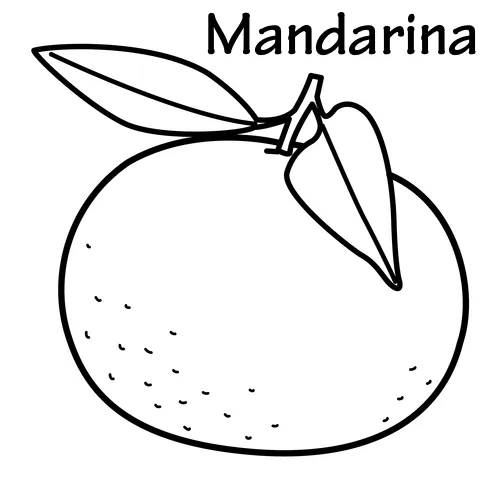 Mandarina para colorear - Imagui