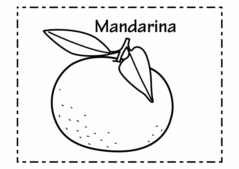 Mandarina para colorear - Imagui