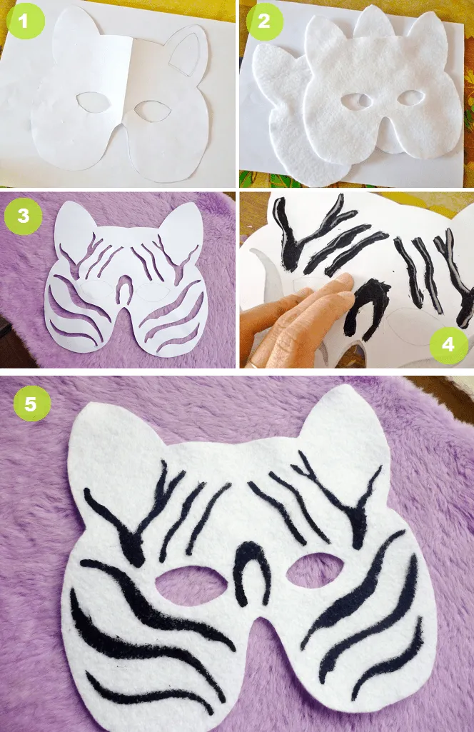 manitas de gato: diy: disfraz de cebra para niños
