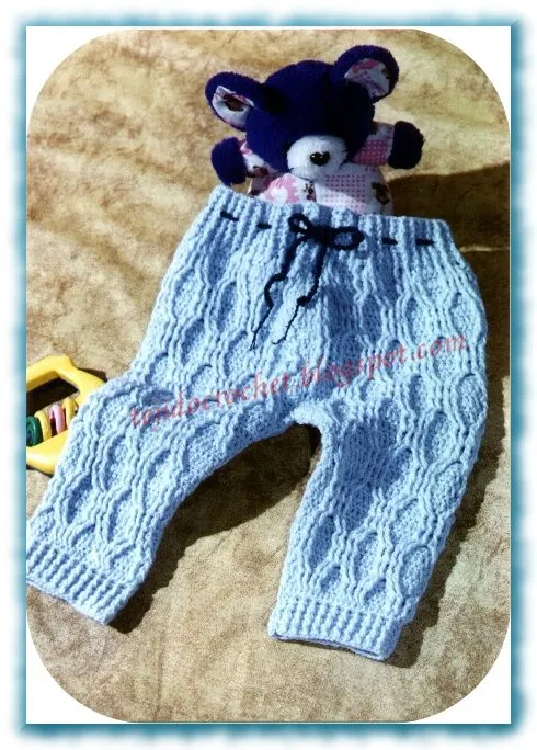 Pantaloncito para bebé a crochet - Imagui