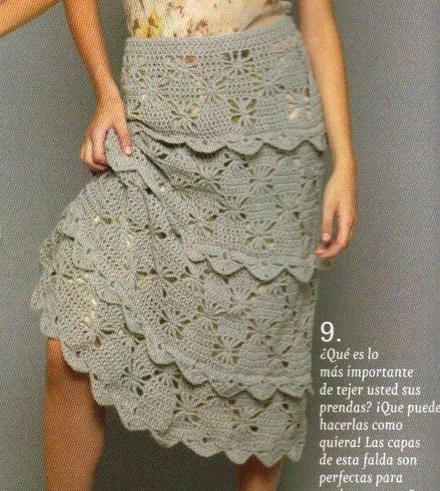 Faldas tejidas on Pinterest | Crochet Skirts, Crochet and Lace Skirt