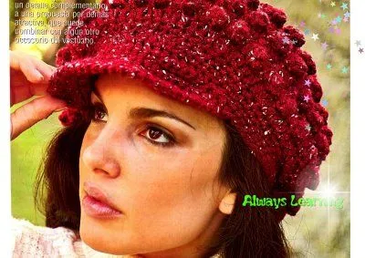 DE MIS MANOS TEJIDOS Y MAS...: Linda boina con visera DE MIS MANOS TEJIDOS Y MAS...: Linda boina con visera