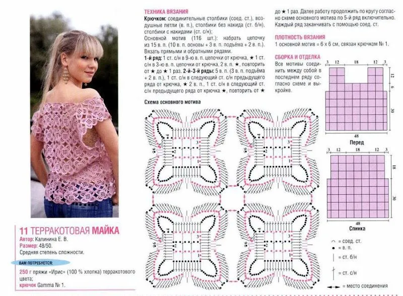 Esquema de blusas tejidas brasileñas - Imagui