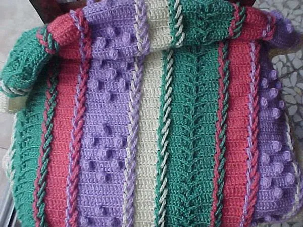 Puntillas para mantas de bebé al crochet - Imagui