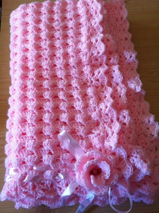 Patrones de mantas para bebés tejidas a crochet - Imagui