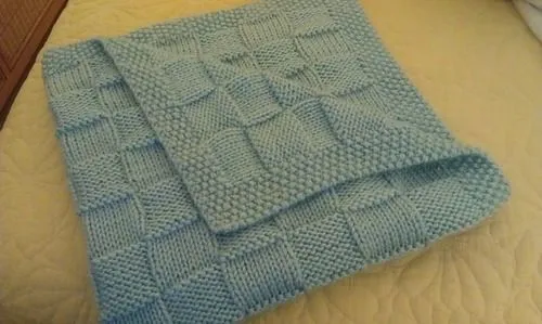 Tricotar con 2 agujas manta para bebé - Imagui