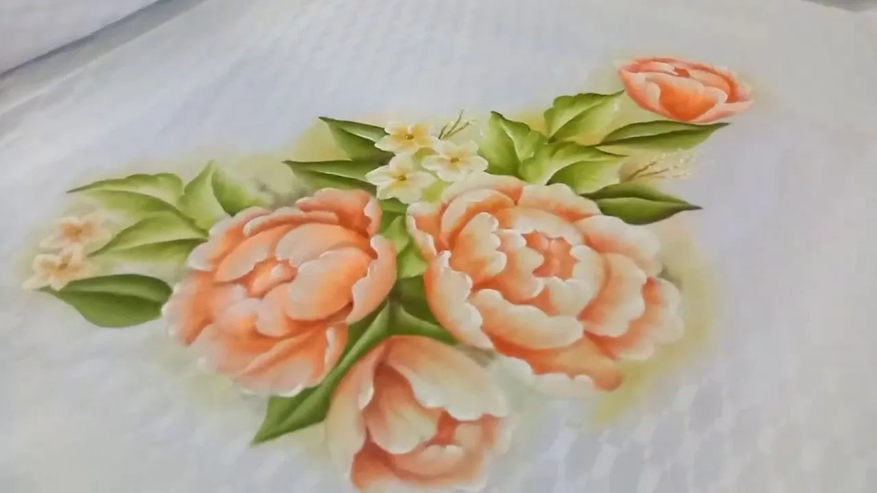 Mantel Pintado Con Flores - YouTube