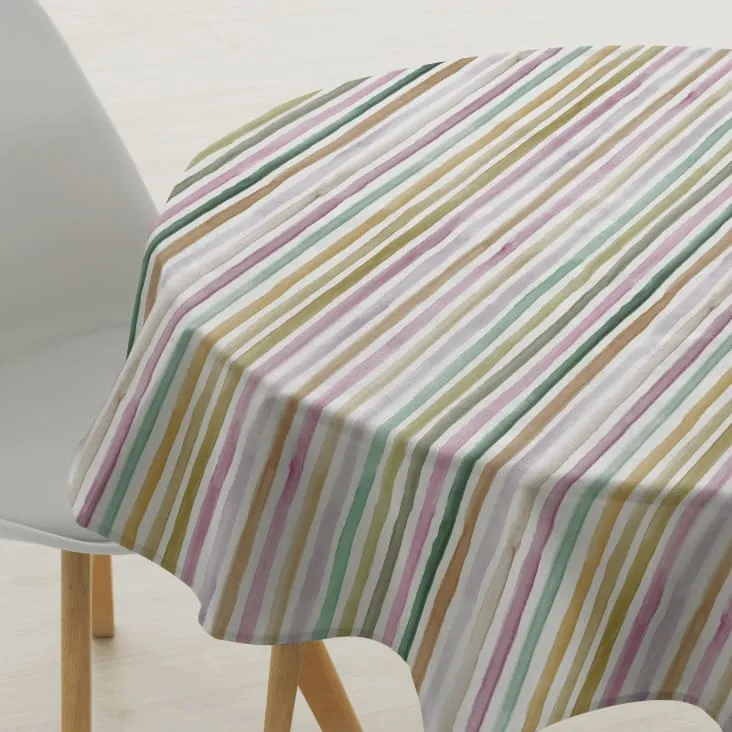 Mantel redondo resinado antimanchas 100% algodón multicolor 140 cm NAIARA |  Maisons du Monde