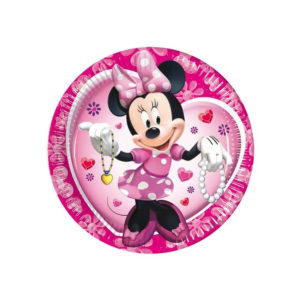 Set de platos grandes rosas Minnie Mouse: comprar online