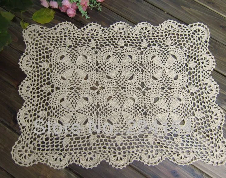 Mantel de crochet rectangular - Imagui