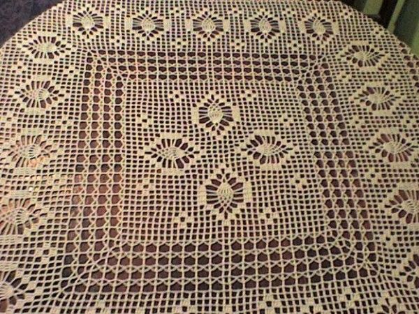 Manteles rectangulares a crochet con patrones - Imagui | mantel ...