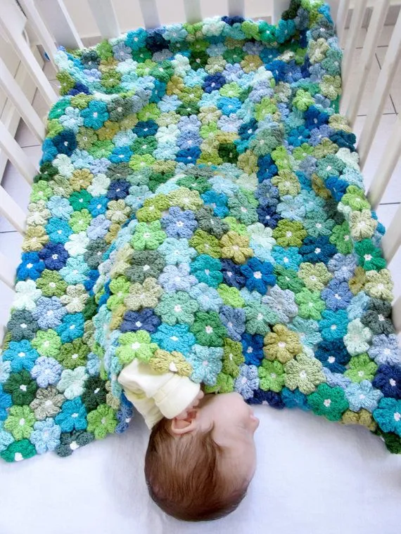 Como hacer manta para bebé en crochet magui - Imagui