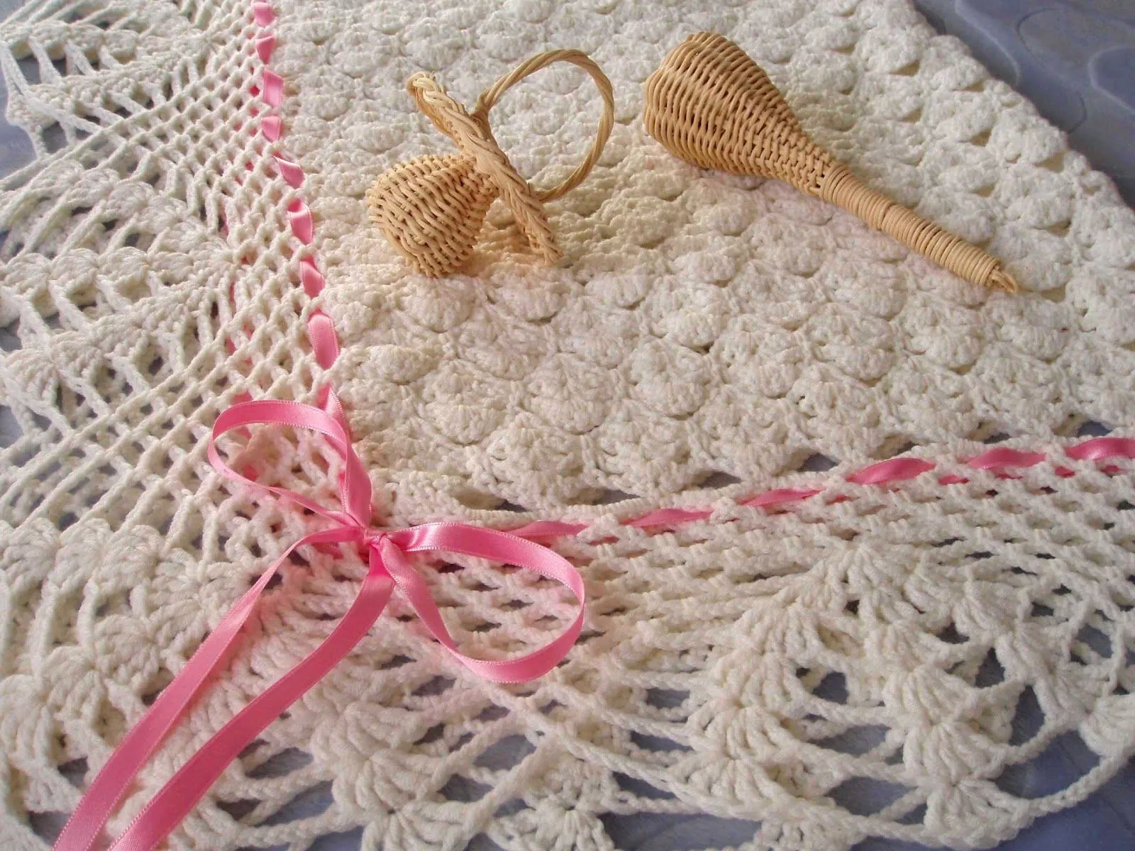 Patrones mantas bebé crochet - Imagui