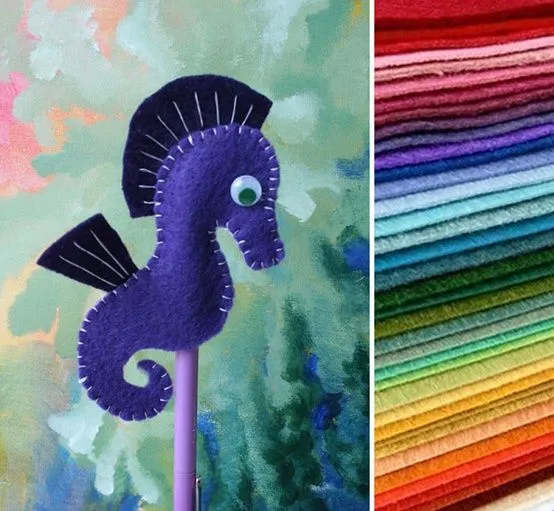 Caballito de mar en fieltro | Broches de Fieltro | Todo sobre la ... Caballito de mar en fieltro | Broches de Fieltro | Todo sobre la ...