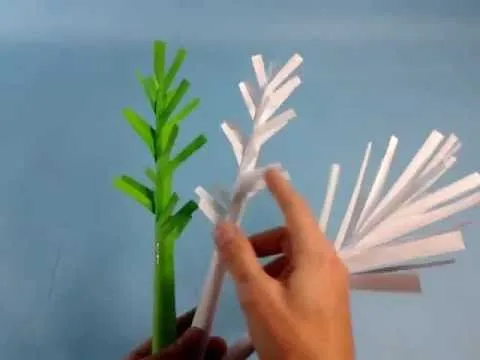 Manualidad para pequeños: árboles de papel - YouTube