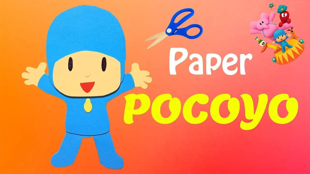 ✂️ Manualidad de Pocoyo FACIL y RAPIDO de hacer con papeles de colores y  cartulina + plantilla ✓ - YouTube