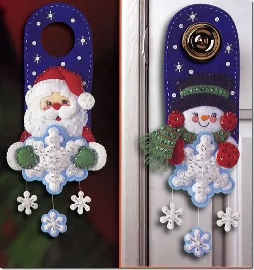 Manualidades adornos Navidad para la puerta