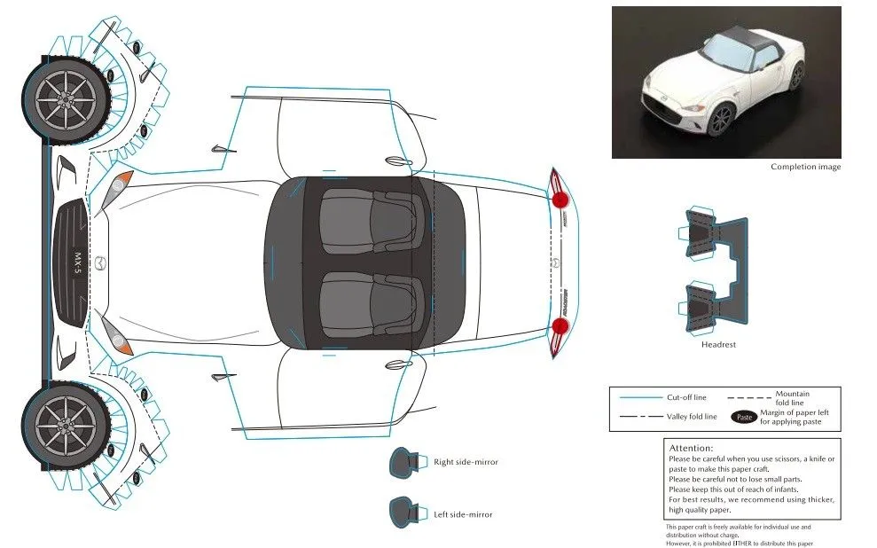 Manualidades con aire nipón: Lexus y Mazda nos traen origamis y recortables  para pasar el confinamiento