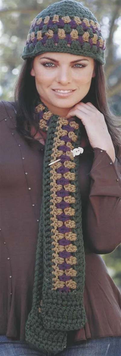 Bufandas y gorros tejidos en crochet - Imagui
