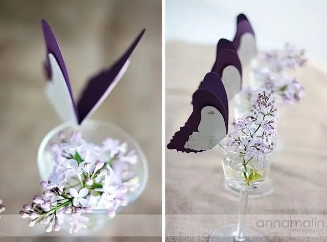 Decoracion de mariposas sobre copas - Foro Manualidades para bodas ...